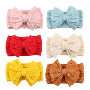 Born Bebek Head Band Yumuşak Big Bowknot Band için Saç Aksesuarları Büyük Boy Türban Bebek Müdürleri Kids Head Sargılar