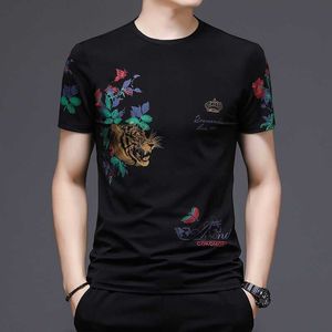 Summer New Korean Edition Mens T Shirt Short Rleeve Designer Shirt Cienka tygrys