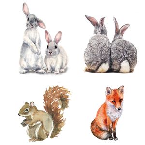 Cute Animals Rabbits Fox Bird Wall Stickers Children's Kids Room Decor Living Bedroom Home Decoration Wallpaper Removable Decals