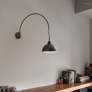 Lampy ścienne nowoczesne kryształowe lampy z łóżka rustykalny wystrój domu długie kinowki Luminaire Applique LED Switch