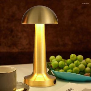 Bordslampor Touch Led Lamp Creative Dining El Bar utomhus nattljus vardagsrum Dekorativ USB -laddningsdisk