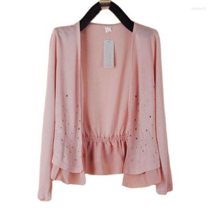 Women's Jackets Thin Summer Jacket Shawl Short Women's Knitted Sweater Cardigan Sun Protection Clothing Air-Conditioning Shirt Female