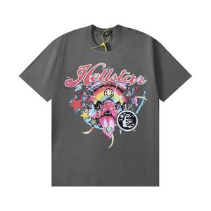 Hellstar Stüdyolar Modaya uygun hip-hop kısa kollu erkek kadın tişörtleri unisex pamuk üstleri erkekler vintage tişörtler yaz gevşek tee rock 2 r05h
