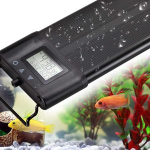 Illuminazione 30/45 cm dimmerabile luce dell'acquario lampada a LED per acquario a spettro completo con staffe estensibili per piante acquatiche IP68 impermeabile