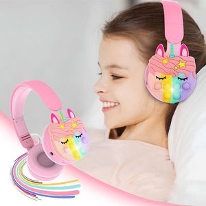 Fones de ouvido sem fio Bluetooth headset cartoon headset com microfone menina cartoon bonito jogo universal