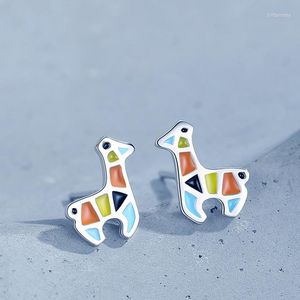 Stud Earrings Simple Silver Color Pony For Women Girl Cute Temperament Animal Small Creativity 2023 Style Gift