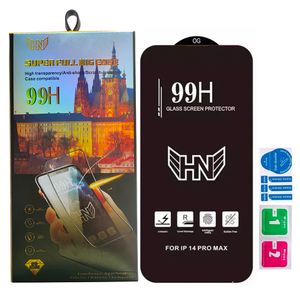 Premium 99h Hempererat glas Telefonskärmskydd för Galaxy A14 A24 A34 A54 A04 A13 A23 A33 A53 A73 iPhone 14 13 12 Pro Max med detaljhandeln