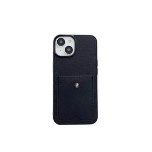 مصمم حالات الهاتف الخلوي حاملي بطاقات الائتمان جيوب للرجال النسائي Apple iPhone 14 15 Pro Max Luxury Leath