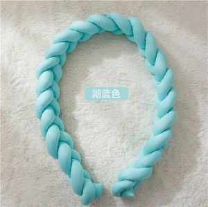 Bed Rails 100% Cotton Protective Baby Bedding Woven Fried Dough Twists Braid Crib Anti-collision Bed Bumper 230612