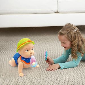 Dolls Electric Crawl Baby Music Light Dancing Walking Doll Kids Toy Toddlers Learn To Climb Early Education Toys 230613