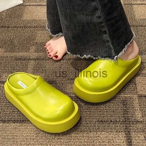 Terlik Kadın Platform Terlik Yaz Katırları Ayakkabı Flats Sandalet 2023 Yeni Tasarımcı Slingback Flip Flips Sıradan Ayakkabı Fad Yürüyüş Slaytları J230613