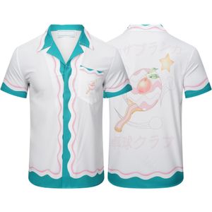 Modedesigner Hawaii Beach Casual Shirt Set Summer Men's Business Shirt Kort ärm Top Loose Shirt Asiatisk storlek M-XXXL A02