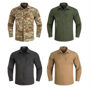 Camicia mimetica tattica Abbigliamento per sport all'aria aperta Caccia alla giungla Camicia da tiro nei boschi Abito da battaglia Uniforme da combattimento BDU AbbigliamentoNO05-312d