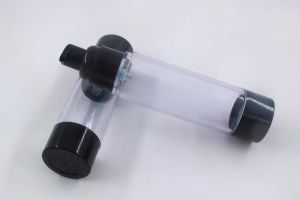 commercio all'ingrosso Flacone pompa airless nero da 30 ml vuoto, flaconi ricaricabili airless in plastica da 30 ml