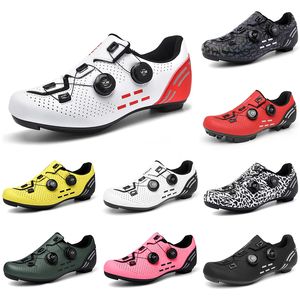 Fahrradschloss-Schuhe für Herren, Schwarz, Rot, Weiß, Grün, Grau, Gelb, Rosa, Herren-Trainer, Outdoor-Sport-Sneaker