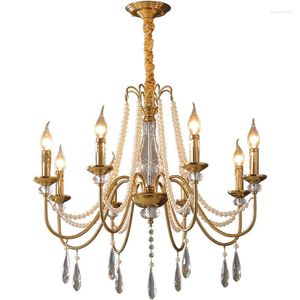 Chandeliers Atmosphere LED Crystal Modern Living Room Study Pendant Lamps Creative Bedroom Restaurant Ceiling Hanging Lighting