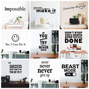 23 Type Bigger Motivation Wall Sticker Phrase Quotes For Office Room Decoration Vinyl Decals Art Stickers Vinilo Frases