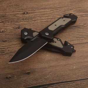 High Quality DA316 Flipper Folding Knife 3Cr13Mov Black Drop Point Blade G10/Stainless Steel Handle Assisted Fast Open Folder Knives with Retail Box