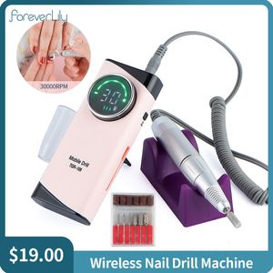 Nail Art Kits 30000 U/min kabellose Bohrer-Maniküre-Maschine, elektrische Fräser, Kallusschleifer, Gel-Polierentferner, leise Stimme 230613