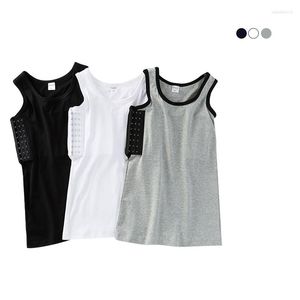 Women's Shapers Bandage Chest Binder Side Buckle Tomboy Singlet Cotton Breast Lesbian Vest Super Flat Supporter For Women