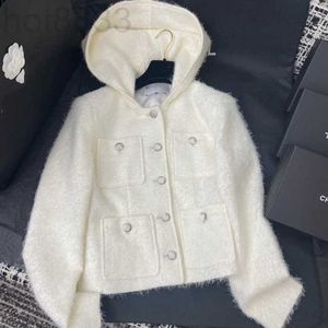 Women's Jackets Designer 2023 Spring/summer New French Celebrity Style Elegant and Style, Reduced Age Slim Fit, Fashionable Hooded Coat R6GS