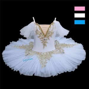 Dancewear Girls Ballet Tutu Tulle Dress Professional Swan Lake Ballerina Pancake Tutu Adult Child Ballet Dress Kids Dance Costume 230612