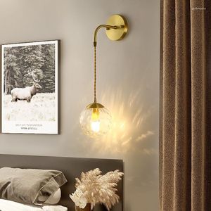 Vägglampor modern stil glaslampa badrum fåfänga trådlösa ytor sconces applikation väggmålning design