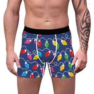 Cuecas Masculinas Feias de Natal Cuecas Boxers de Natal Divertidas 3D Engraçadas Impressas Roupas íntimas Bem-humoradas de Férias Masculinas Boxer Novidade