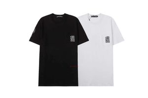 CH Moda roupas Designer Tees Luxo Casual Tshirt 2023 Coração Verão Sânscrito Impresso Ferradura Cruz Flor Braço T-shirt das Mulheres dos Homens para Venda Chromees