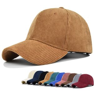 Bollkåpor solid bomull kvinnors lastbilshattar hösten herr gorras pappa hatt ben corduroy baseball cap bas boll cap baseball kappe fluffy cap 230612