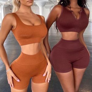 Yoga Outfit Outdoor Girl Set Gym Seamless Clothing Sportswear Women Fitness Cycling Shirt Bra Top High Waist Leggings Pants Sports Suit 230612