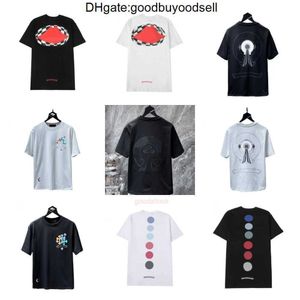 T-Shirts Chrome//Herz T-Shirt Street Chaokro Classic Phantom Cross Group Horseshoe Ch Womens Short Sleev