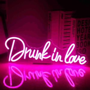 LED Neon Sign Drunk In Love Neon Sign Custom Wedding Light Engagement LED Lamps Garden Home Bedroom Decor Gift R230613