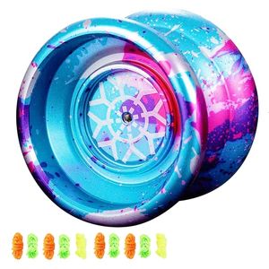 Yoyo Unresponsive Professional for Kids Aluminum Beginner YoYos Ball Yoyos Players with 10 Yo Strings p230612