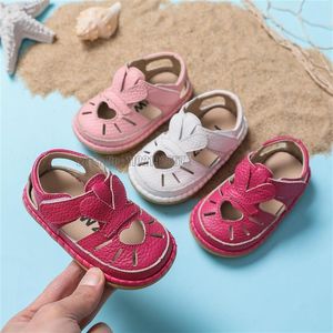 Sandali Sandali estivi per bambini Neonate Anti collisione Baby Love Suola morbida Scarpe da spiaggia per bambini in vera pelle 230613