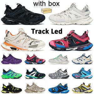 balenciaga track led balenciagas tracks Com Box Designer Shoes Homens Mulheres Platform Sneakers Vintage Preto Branco Pink Leather Trainers 【code ：L】