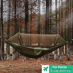 Hammocks proof hammock with net Outdoor swing Single double outdoor camping reduce rollover prevention bed R230613