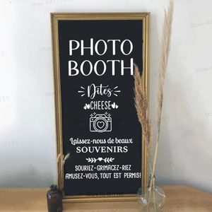 Photobooth Sign Vinil Borad Çıkarma Hadi Fotoğrafları Çıkartmalar Düğün Doğum Günü Partisi Dekorasyonu Fransız Mariage Murals Art