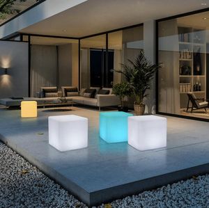 Móveis de acampamento Led Luminous Stool KTV Cube Chair Bar Criativo Ao Ar Livre Atividade Impermeável Exposição de Lazer