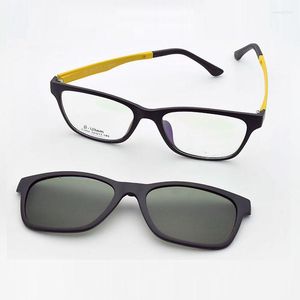 Солнцезащитные очки рамки очки рамки мужские женские очки с полной коробкой магнит магнит 3D миопия оптические поляризованные анти-UP