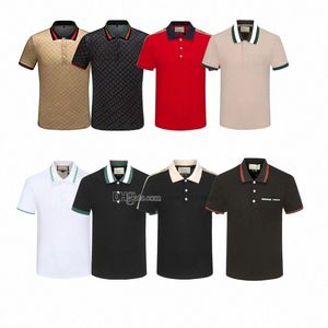 Designer mens tshirt tee ny bomulls veck resistent andningsskjorta lapel kommersiellt mode casual tryck high-end polo tshirts kort ärm m-3xl o9ga#