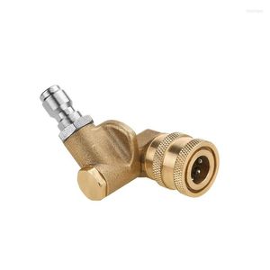 Vattenutrustning Fem-växlad justerbar munstycke Pure Copper Fast Connection Rotary Coupler High-Pressure Cleaner 1/4 Snabbplugg 90 grad