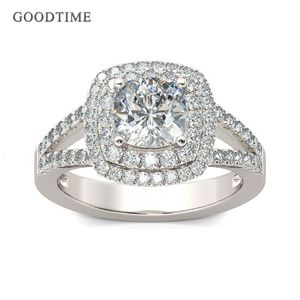 حلقة Solitaire Ring Fudicury For Women Pure 100 ٪ 925 Sterling Silver Zirconia Rings Exclyry for Girl Party Gift 230612
