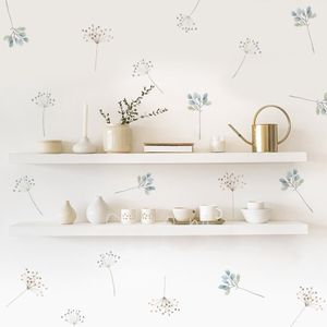 Caroon Watercolor Floral Plants Wall Sticker Vinyl Borttagbar DIY DECALS Väggklistermärke Kidsrum vardagsrum Interiör Heminredning