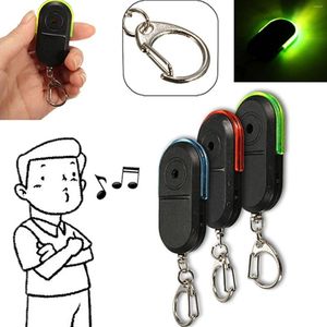 Chaveiros localizador de chaves sem fio antiperda compacto controle de voz LED localizador inteligente para carteira de carro
