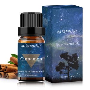 BURIBURI Cinnamon Essential Oil 100% Pure 10ml, Undiluted, Natural, Organic Aromatherapy Oil for Diffusers, Soap Making Candles