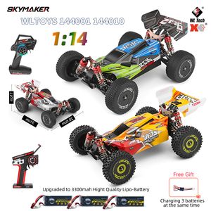 ElectricRC Car WLtoys 144001 1 14 60KMH 2.4G RC Car 4WD Electric High Speed Off-Road Remote Control Racing Drift Toys Car 114 for Children 230613
