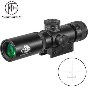 SS2 4x21 AO Kompakt jaktluftgevär SCOPE Taktisk optisk sikt Glas etsade retikel Riflescopes med flip öppna linskapslar