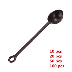 Strumenti di misurazione da 10 pezzi a 100 10 g Cucchiaio in plastica con manico lungo Latte in polvere Espresso Scoop Baking Coffee Tea Misura strumento 230613