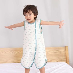 Sleeping Bags Baby Bag With Sleeveless Texture Summer Toddler Playsuit Fish Print Easy Diaper Changing Newborn